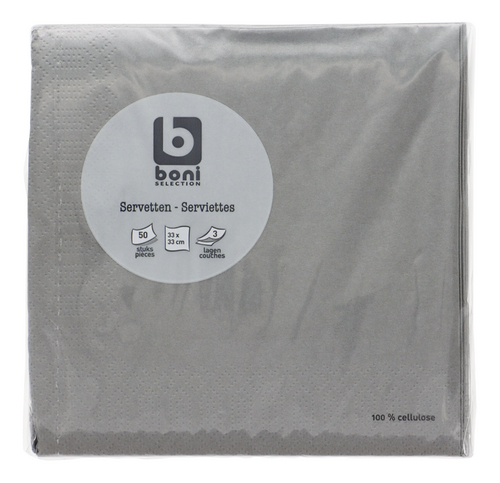 BONI Serviette Gris 33cm