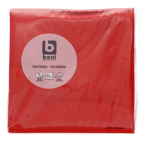 BONI Serviette Rouge 33cm