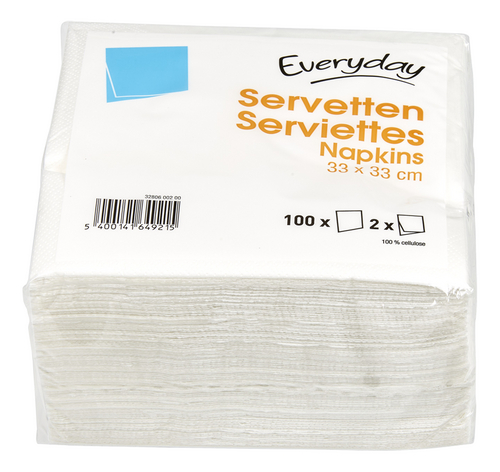 EVERYDAY serviette blanc 33x33cm