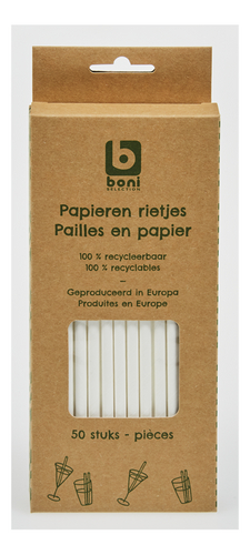 BONI paille papier blanc