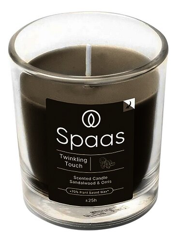 SPAAS bougie parf verre transp. Twinklin