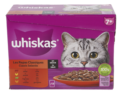 WHISKAS viande en sauce 7+