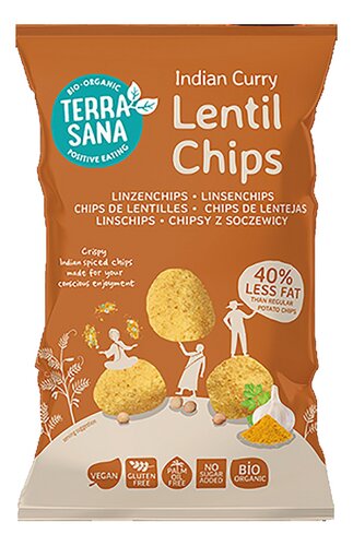 TERRASANA Lentil Chips Ind.Curry Bio