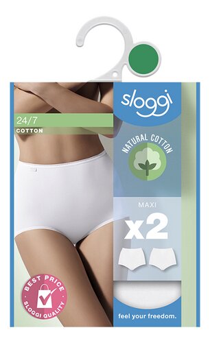 Sloggi Confezione da 6 slip midi in pizzo di cotone 24/7
