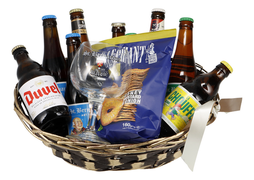  Corbeille Cadeau bière 9 var. + verre