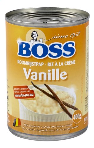 BOSS riz à la crème vanille cons