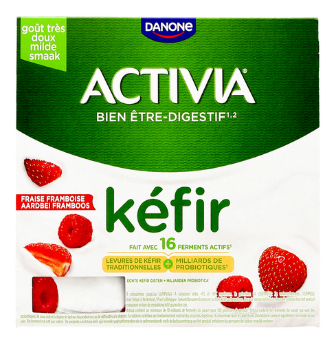 Danone Activia Kefir Aardbei Framb 4x125g