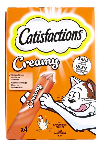 Catisfactions en Sheba: Creamy kip, snack Creamy kip en Snack Creamy zalm
