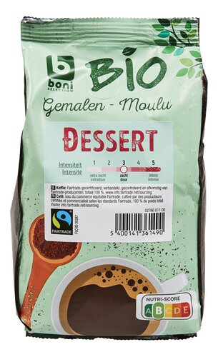 BONI BIO Fairtrade dessert moulu