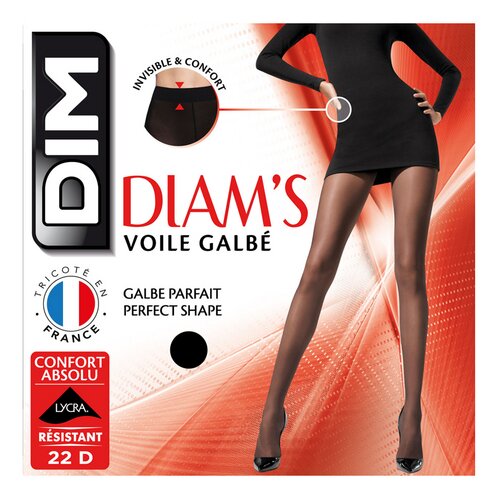 Collant femme voile noir galbé 22D T3 Diam's DIM : le collant à Prix Collant femme voile noir galbé 22D T3 Diam's DIM : le collant à Prix