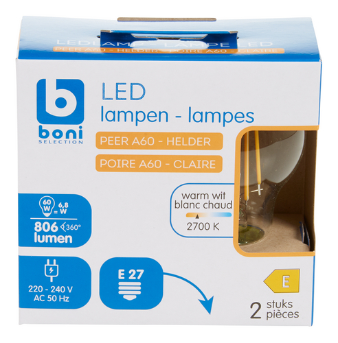 BONI filament poire E27 6,8W 806lm