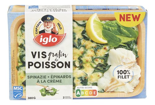 IGLO Gratin poisson Epina.crème MSC
