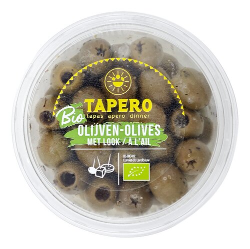 Tapero Bio groene olijven look 150g