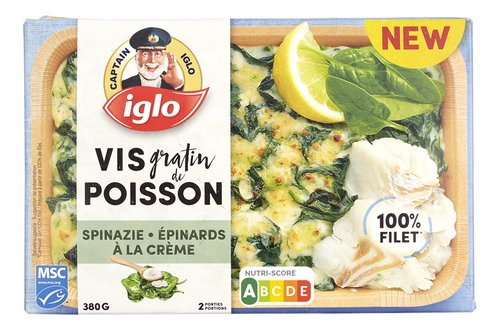 IGLO visgratin spinazie room MSC