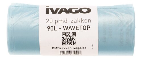  sac poubelle PMC Ivago 90L