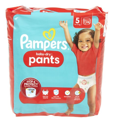 Promo Couches culottes PAMPERS Baby Dry Night Pants Taille 5 (12