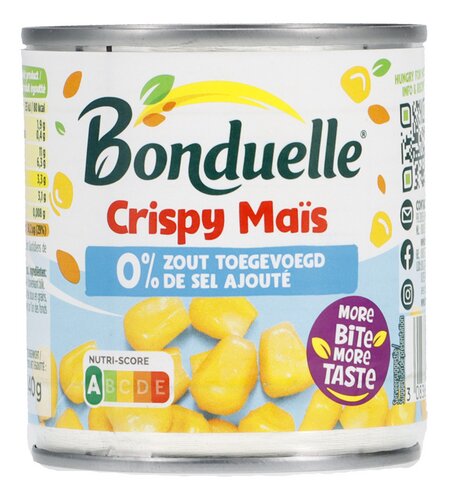 BONDUELLE Crispy maïs 0% zout Blik