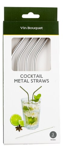 VIN BOUQUET Paille en inox+goupillon