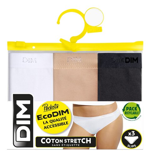 Dim Eco slip wit/peau/zwart 36/38