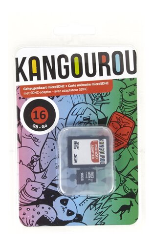 KANGOUROU micro SDHC car.mém.16GB+adapt.