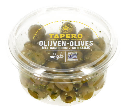 TAPERO Groene olijven met basilicum