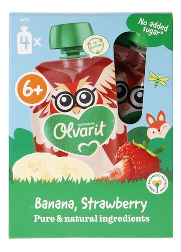 OLVARIT Pouches Aardb.Banaan +6m