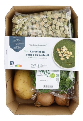 FOODBAG Mb kervelsoep croutons