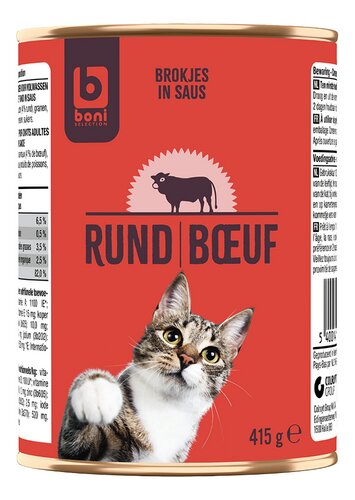 BONI boeuf en sauce chats adultes