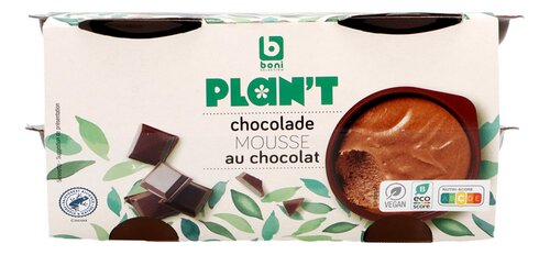 BONI PLAN'T Mousse choco. Vegan
