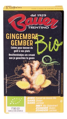 BAUER cubes bouillon gingembre Bio
