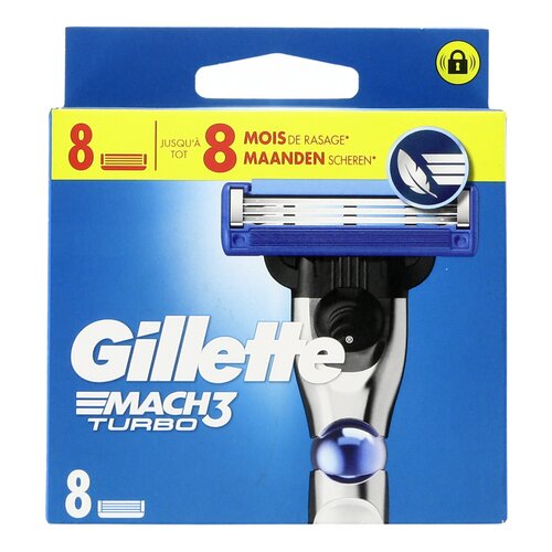 GILLETTE scheermesjes Mach3 Turbo 8st