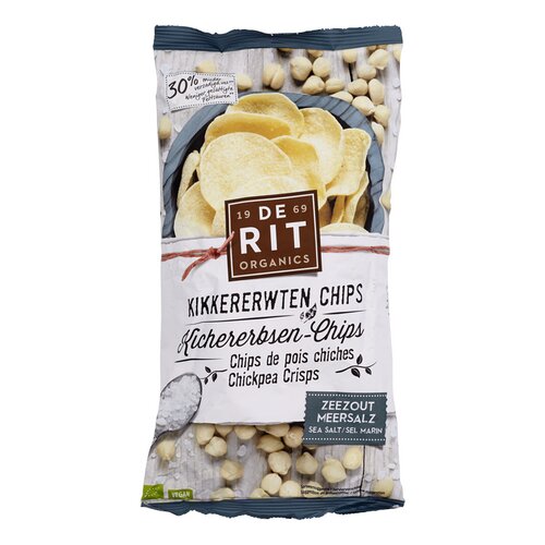 DE RIT kikkererwt.sea salt chips bio 75g