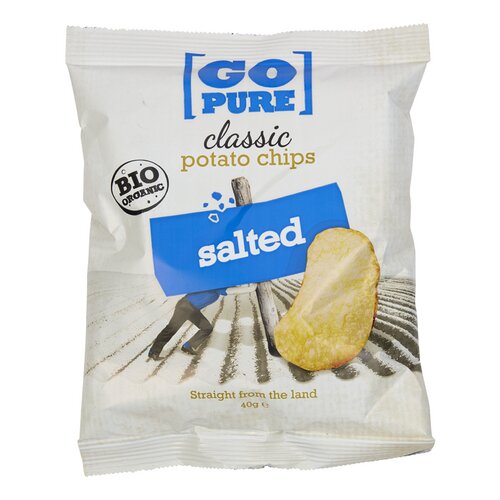 GO PURE Classic chips met zout bio 40g