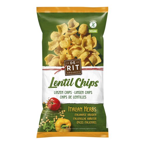 DE RIT Lentil Chip Ita.Herbs Bio 75g