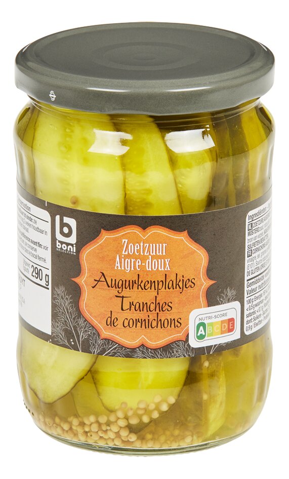 Rondelles de cornichons aigresdoux 530 g