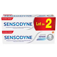Sensodyne SENSODYNE Dentif.rep&prot.blcheur 2x75ml