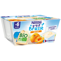Nestlé NESTLE P'tit brassé abricot 6M.BIO 4x90g